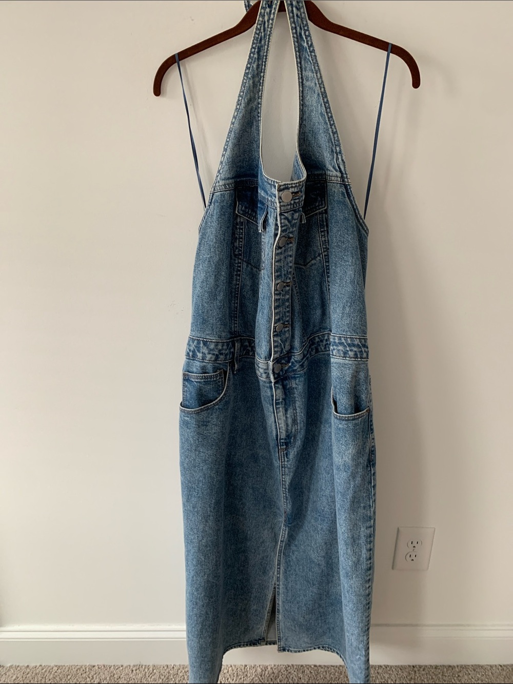 Universal Thread Denim midi halter dress cotton XL